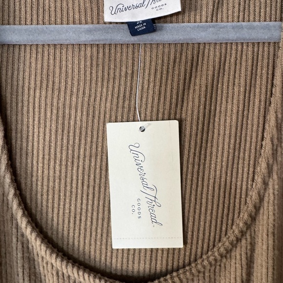 Universal thread brown, ribbed maxi dress sleeveless tank flowy casual  2X plus - Picture 4 of 7